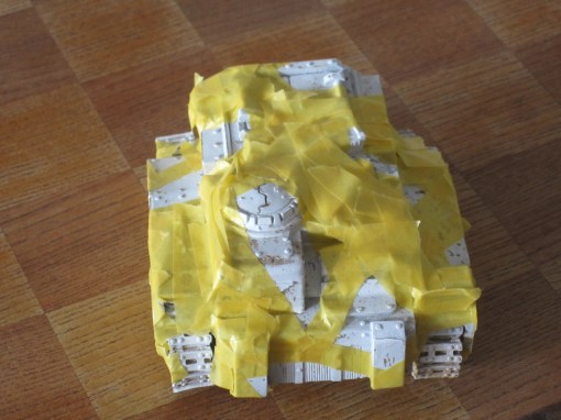 Masking for the blue paint