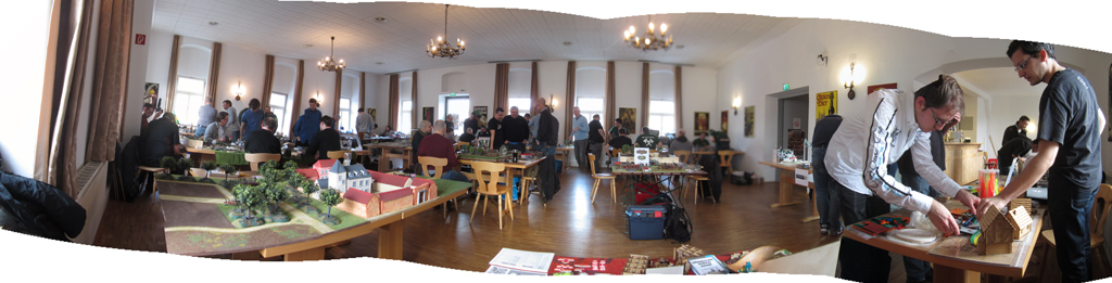 A 180 degree view of the show.