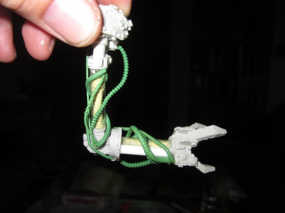 Finished arm with cables