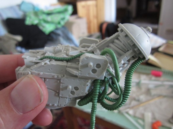 Turret. Puppets War sent me a few extra bits in the box and I thought it was only fair to incorporate some into this model.